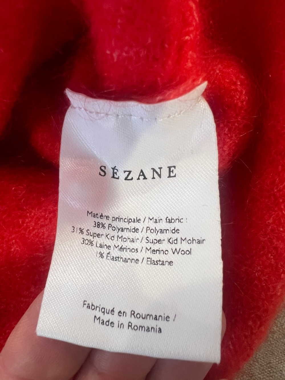 Sezane Léon Jumper - Red - Size M - Picture 6 of 8